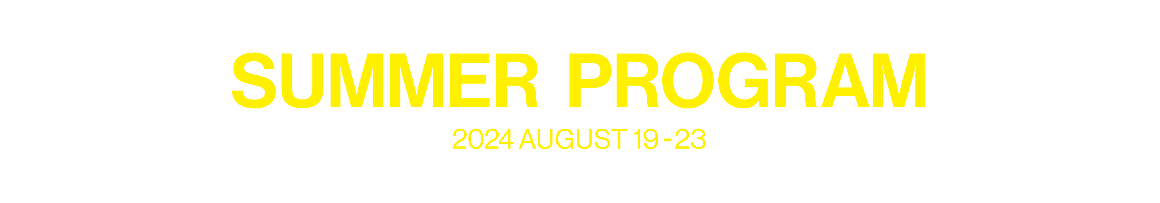 2024 SUMMER PROGRAM